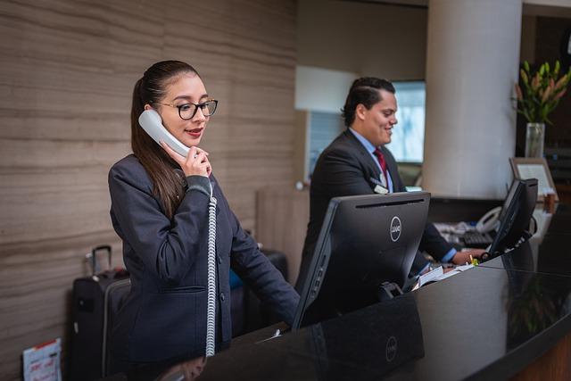 receptionists on phone